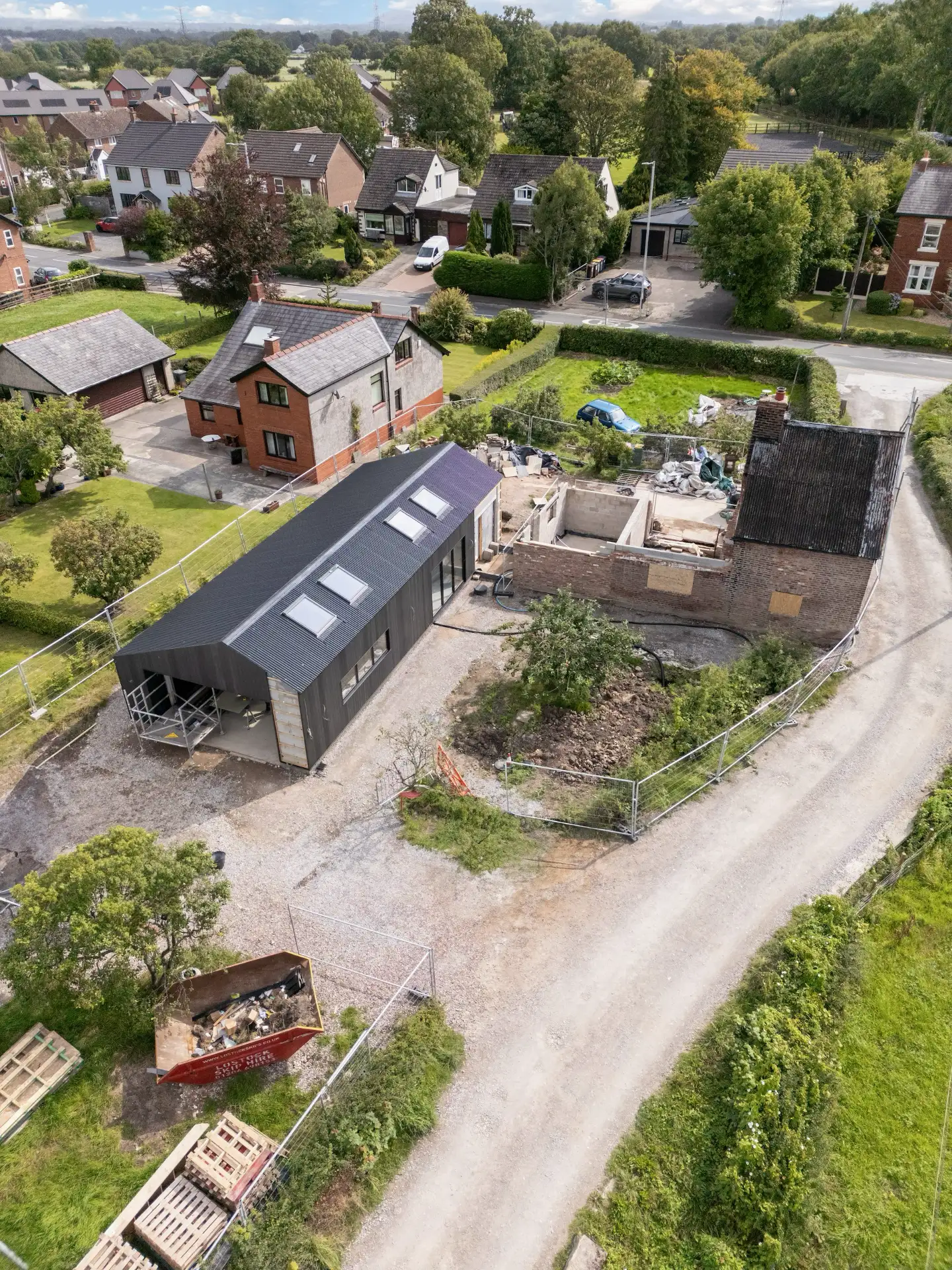 Cuckstool Farm Grade II Restoration Contractors Preston - aerial shot 2